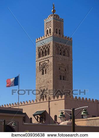 "Minaret of the Koutoubia Mosque, Medina, Marrakech, Marrakech-Tensift-Al Haouz, Morocco, Africa" View Large Photo Image Stock Photo - "Minaret of the Koutoubia Mosque, Medina, Marrakech, Marrakech-Tensift-Al Haouz, Morocco, Africa". Fotosearch