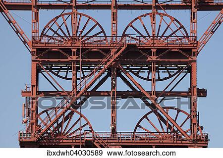 "Mine head tower, Consol Park, former Zeche Consolidation in Gelsenkirchen, Ruhr district, North Rhine-Westphalia, Germany, Europe" View Large Photo Image Stock Photo - "Mine head tower, Consol Park, former Zeche Consolidation in Gelsenkirchen, Ruhr district, North Rhine-Westphalia, Germany, Europe". Fotosearch