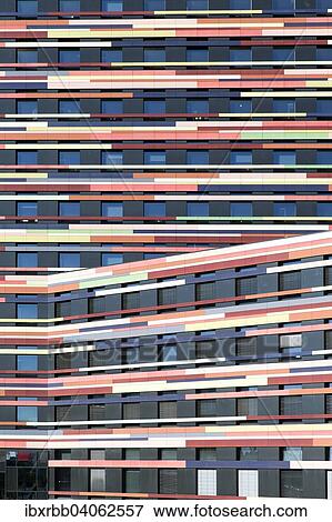 Stock Photo - "Ministry of Urban Development and Environment of the Free and Hanseatic City of Hamburg, architects Sauerbruch and Hutton, a project of the International Building Exhibition, Wilhelmsburg, Hamburg, Germany, Europe". Fotosearch