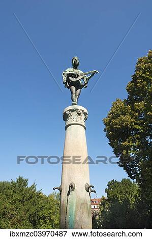 "Minnesangerbrunnen fountain, art nouveau, 1905, Rosenaupark, Nuremberg, Middle Franconia, Bavaria, Germany, Europe" View Large Photo Image Stock Photo - "Minnesangerbrunnen fountain, art nouveau, 1905, Rosenaupark, Nuremberg, Middle Franconia, Bavaria, Germany, Europe". Fotosearch