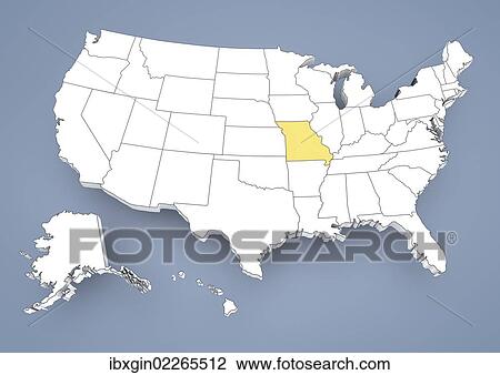 "Missouri, MO, highlighted on a contour map of USA, United States of America, 3D illustration" View Large Photo Image Stock Image - "Missouri, MO, highlighted on a contour map of USA, United States of America, 3D illustration". Fotosearch