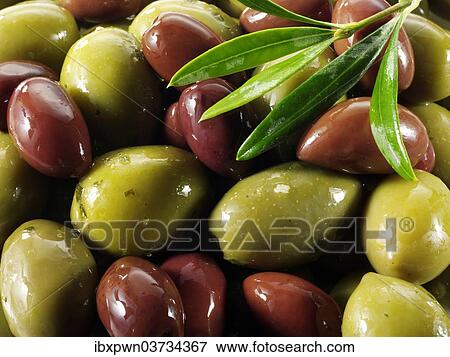 Mixed green & kalamata olives View Large Photo Image Stock Photo - Mixed green & kalamata olives. Fotosearch