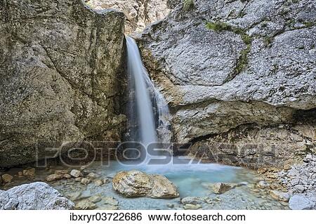 Stock Photograph - "Mlinarica Gorge, Soca Valley, Triglav National Park, Zapodnem, Slovenia, Europe". Fotosearch
