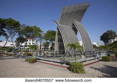 Stock Photo - "Modern fountain complex in Hoang Van Thu-Park, District Tan Binh, Ho Chi Minh City, Vietnam, Asia". Fotosearch