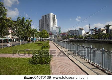"Modern residential high-rise building on Rach Ben canal, Ho Chi Minh City, Vietnam, Asia" View Large Photo Image Stock Photo - "Modern residential high-rise building on Rach Ben canal, Ho Chi Minh City, Vietnam, Asia". Fotosearch