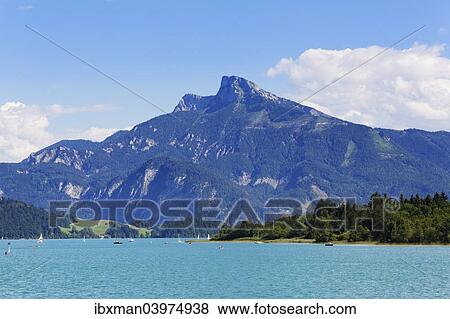 "Mondsee Lake and Mt Schafberg, Salzkammergut, Upper Austria, Austria, Europe" View Large Photo Image Stock Photo - "Mondsee Lake and Mt Schafberg, Salzkammergut, Upper Austria, Austria, Europe". Fotosearch