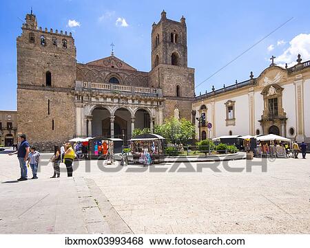 "Monreale Cathedral or Cathedral Santa Maria Nuova, Norman-Arab-Byzantine architectural style, Monreale, Sicily, Italy, Europe" View Large Photo Image Stock Photo - "Monreale Cathedral or Cathedral Santa Maria Nuova, Norman-Arab-Byzantine architectural style, Monreale, Sicily, Italy, Europe". Fotosearch
