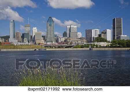 "Montreal skyline and Lachine canal, Quebec, Canada, North America" View Large Photo Image Stock Image - "Montreal skyline and Lachine canal, Quebec, Canada, North America". Fotosearch