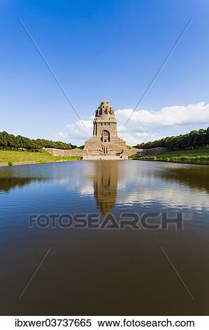 Stock Photography - "Monument to the Battle of the Nations, Voelkerschlachtdenkmal, Leipzig, Saxony, Germany, Europe". Fotosearch