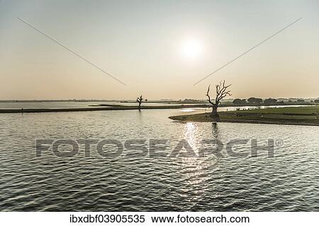 "Morning light, Thaungthaman Lake, Amarapura, Mandalay Division, Myanmar, Asia" View Large Photo Image Stock Photography - "Morning light, Thaungthaman Lake, Amarapura, Mandalay Division, Myanmar, Asia". Fotosearch
