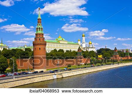 "Moscow Kremlin on the bank of Moskva River with palace and cathedrals, Moscow, Russia, Europe" View Large Photo Image Stock Image - "Moscow Kremlin on the bank of Moskva River with palace and cathedrals, Moscow, Russia, Europe". Fotosearch