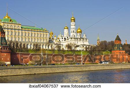 "Moscow Kremlin with Big Kremlin Palace, Arkhangelskiy Cathedral and bell tower of Ivan the Great, Moscow Kremlin, Moscow, Russia, Europe" View Large Photo Image Stock Photo - "Moscow Kremlin with Big Kremlin Palace, Arkhangelskiy Cathedral and bell tower of Ivan the Great, Moscow Kremlin, Moscow, Russia, Europe". Fotosearch