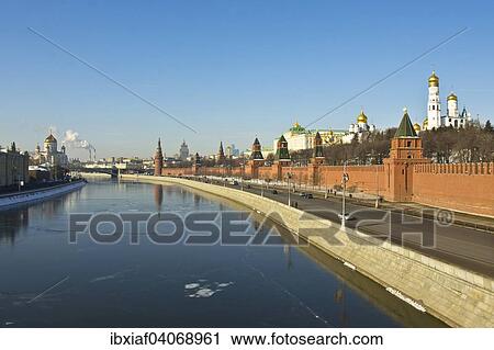 "Moscow Kremlin with cathedrals and palace as well as the Cathedral of Christ the Saviour, with Moskva River, Moscow, Russia, Europe" View Large Photo Image Stock Image - "Moscow Kremlin with cathedrals and palace as well as the Cathedral of Christ the Saviour, with Moskva River, Moscow, Russia, Europe". Fotosearch