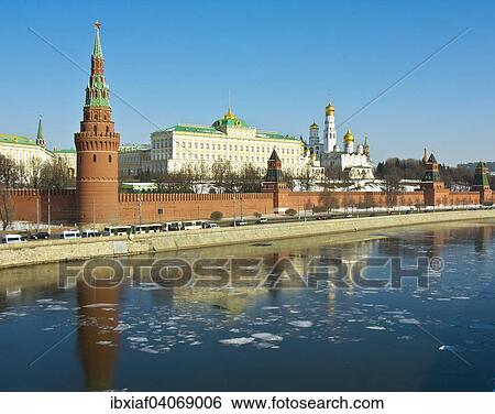 "Moscow Kremlin with palace and cathedrals on bank of Moskva River in spring, ice on the water, Moscow, Russia, Europe" View Large Photo Image Stock Photograph - "Moscow Kremlin with palace and cathedrals on bank of Moskva River in spring, ice on the water, Moscow, Russia, Europe". Fotosearch