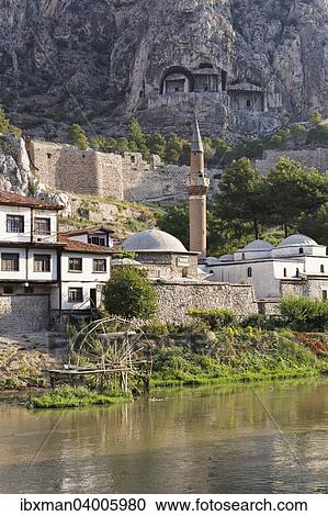 "Mosque and Tombs of the Kings, Amasya, Yesilirmak River, Black Sea Region, Turkey, Asia" View Large Photo Image Stock Image - "Mosque and Tombs of the Kings, Amasya, Yesilirmak River, Black Sea Region, Turkey, Asia". Fotosearch