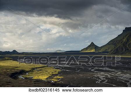 "Mossy Mt. Hafursey, Mulakvisl river, South Coast, Iceland, Europe" View Large Photo Image Stock Photography - "Mossy Mt. Hafursey, Mulakvisl river, South Coast, Iceland, Europe". Fotosearch