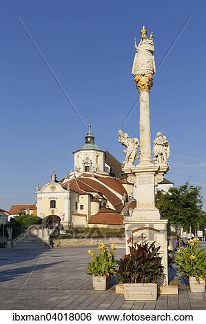 "Mount Calvary Church or Haydn Church and Marian column, Eisenstadt, Burgenland, Austria, Europe" View Large Photo Image Stock Photograph - "Mount Calvary Church or Haydn Church and Marian column, Eisenstadt, Burgenland, Austria, Europe". Fotosearch