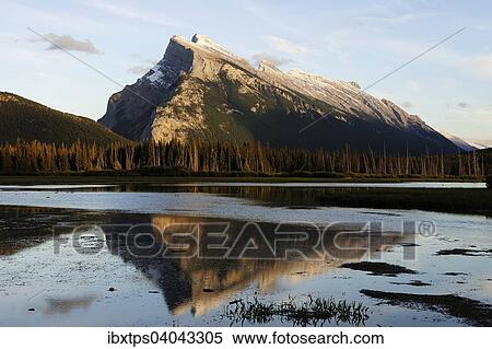 "Mount Rundle with reflection in the Vermilion Lakes, Banff National Park, Alberta, Canada, North America" View Large Photo Image Stock Photography - "Mount Rundle with reflection in the Vermilion Lakes, Banff National Park, Alberta, Canada, North America". Fotosearch