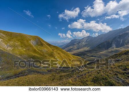 Stock Image - "Mountain landscape, Dauphine Alps, Ecrins, Savoie, France, Europe". Fotosearch