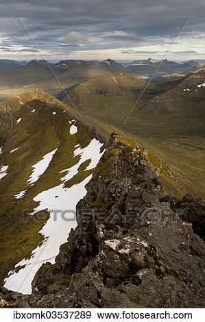 "Mountain landscape in the evening light, Slaettaratindur, Eysturoy, Faroe Islands, Denmark, Europe" View Large Photo Image Stock Photo - "Mountain landscape in the evening light, Slaettaratindur, Eysturoy, Faroe Islands, Denmark, Europe". Fotosearch