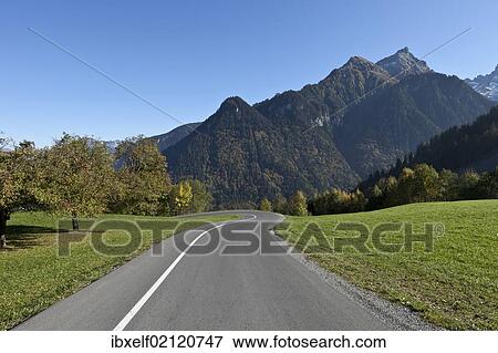 Stock Photo - "Mountain road, Vorarlberg region, Austria, Europe". Fotosearch