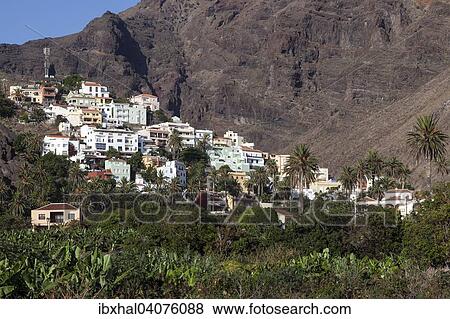 "Mountain village, La Calera, Valle Gran Rey, La Gomera, Canary Islands, Spain, Europe" View Large Photo Image Stock Photo - "Mountain village, La Calera, Valle Gran Rey, La Gomera, Canary Islands, Spain, Europe". Fotosearch