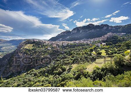 Stock Photo - "Mountain village of Civita, Calabria, Italy, Europe". Fotosearch