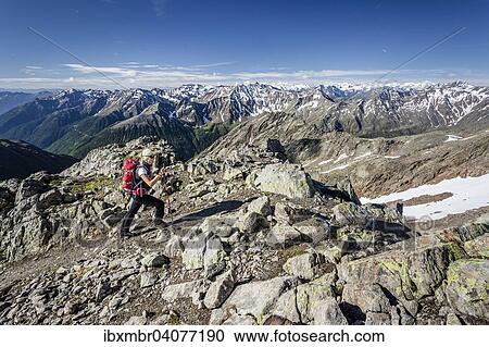 "Mountaineer during the ascent to the Grawand through the Finailtal, behind the Ortler region with Konig, Zebru and Ortler, below the Schnalstal, Meranerland, Province of South Tyrol, region of Trentino-Alto Adige, Italy, Europe" View Large Photo Image Stock Image - "Mountaineer during the ascent to the Grawand through the Finailtal, behind the Ortler region with Konig, Zebru and Ortler, below the Schnalstal, Meranerland, Province of South Tyrol, region of Trentino-Alto Adige, Italy, Europe". Fotosearch