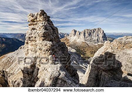 "Mountaineers during the ascent of the Piz Selva on the Possnecker vai ferrata in the Sella group at Sella Pass, behind the Sasso Lungo and Sasso Piatto, Dolomites, Val Gardena, Val Gardena, Selva di Val Gardena, Province of South Tyrol, Italy, Europe" View Large Photo Image Picture - "Mountaineers during the ascent of the Piz Selva on the Possnecker vai ferrata in the Sella group at Sella Pass, behind the Sasso Lungo and Sasso Piatto, Dolomites, Val Gardena, Val Gardena, Selva di Val Gardena, Province of South Tyrol, Italy, Europe". Fotosearch