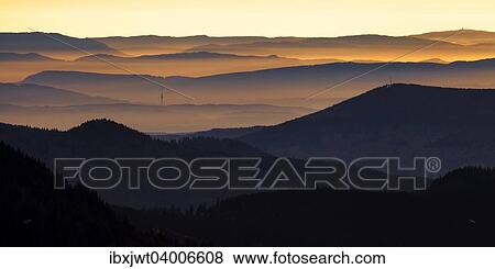 "Mountains in evening light, View from Feldberg mountain to the Rhine Valley, atmospheric inversion, Black Forest, Baden-Wurttemberg, Germany, Europe" View Large Photo Image Stock Photo - "Mountains in evening light, View from Feldberg mountain to the Rhine Valley, atmospheric inversion, Black Forest, Baden-Wurttemberg, Germany, Europe". Fotosearch