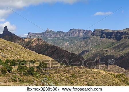 Stock Photo - "Mountains of Caldera de Tejeda, Artenara Region, Gran Canaria, Canary Islands, Spain, Europe, PublicGround, Europe". Fotosearch