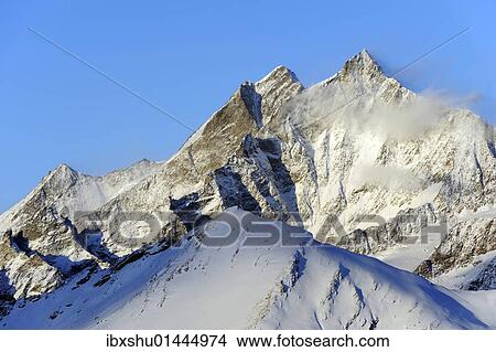 "Mt Taeschhorn and Mt Dom, Zermatt, Valais, Switzerland, Europe, Europe" View Large Photo Image Picture - "Mt Taeschhorn and Mt Dom, Zermatt, Valais, Switzerland, Europe, Europe". Fotosearch