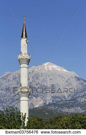 "Mt. Tahtali Dagi and minaret, Olimpos Beydaglari National Park, Tekirova, Lycia, Province of Antalya, Turkey, Asia" View Large Photo Image Stock Photograph - "Mt. Tahtali Dagi and minaret, Olimpos Beydaglari National Park, Tekirova, Lycia, Province of Antalya, Turkey, Asia". Fotosearch