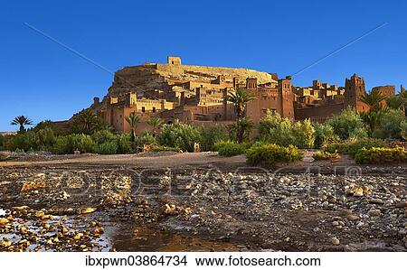 "Mud buildings of the fortified Berber Ksar of Ait Benhaddou, Sous-Massa-Dra, Morocco, Africa" View Large Photo Image Picture - "Mud buildings of the fortified Berber Ksar of Ait Benhaddou, Sous-Massa-Dra, Morocco, Africa". Fotosearch