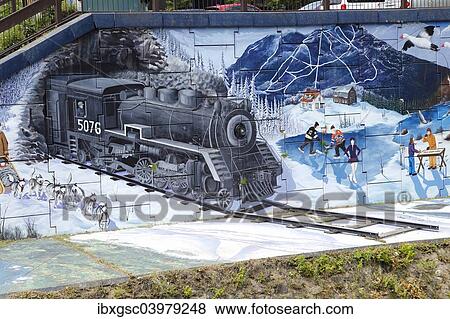 "Mural of Quebec culture, Baie-Saint-Paul, Quebec Province, Canada, North America" View Large Photo Image Stock Photo - "Mural of Quebec culture, Baie-Saint-Paul, Quebec Province, Canada, North America". Fotosearch