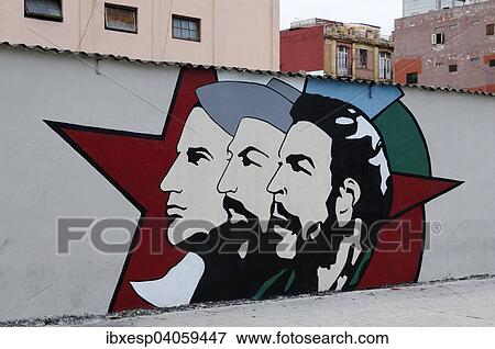 "Mural """"Todo por la Revolucion"""" with national heroes Julio Antonio Mella, Camilo Cienfuegos and Che Guevara, Habana Vieja, Havana, Ciudad de La Habana, Cuba, North America" View Large Photo Image Stock Photo - "Mural """"Todo por la Revolucion"""" with national heroes Julio Antonio Mella, Camilo Cienfuegos and Che Guevara, Habana Vieja, Havana, Ciudad de La Habana, Cuba, North America". Fotosearch