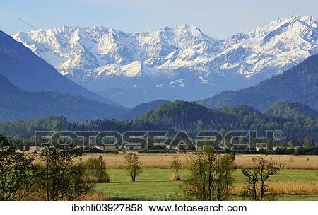 Stock Photo - "Murnau Moor, Murnauer Moos, Ester Mountains, Murnau, Blaues Land region, Upper Bavaria, Bavaria, Germany, Europe". Fotosearch