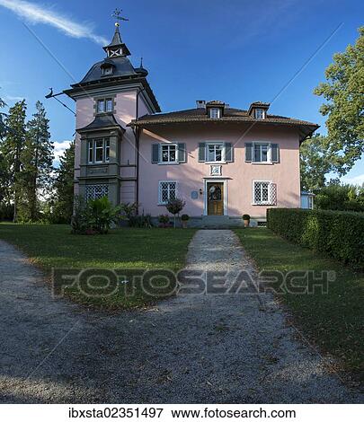Stock Photo - "Museum House on the peninsula at Mettnau near Radolfzell, Baden-Wuerttemberg, Germany, Europe, PublicGround, Europe". Fotosearch