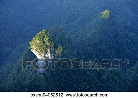 "Mushroom-shaped rock surrounded by a forest, Tianmen National Park, Hunan Province, China, Asia" View Large Photo Image Stock Image - "Mushroom-shaped rock surrounded by a forest, Tianmen National Park, Hunan Province, China, Asia". Fotosearch
