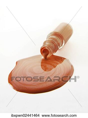 "Nail varnish bottle, fallen over, spilling a pool of nail varnish" View Large Photo Image Picture - "Nail varnish bottle, fallen over, spilling a pool of nail varnish". Fotosearch
