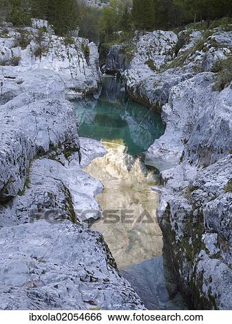 "Narrow gorge overlooking turquoise Soca river, Soca valley near Bovec, Triglav National Park, Slovenia, Europe" View Large Photo Image Stock Photograph - "Narrow gorge overlooking turquoise Soca river, Soca valley near Bovec, Triglav National Park, Slovenia, Europe". Fotosearch