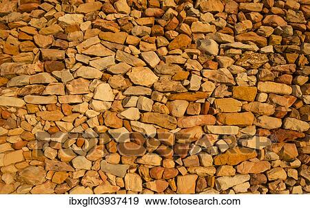 Stock Photo - "Natural stone wall, Forest Lodge, Grootbos, Gansbay, Western Cape, South Africa, Africa". Fotosearch