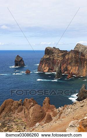 "Nature reserve with steep cliffs on the volcanic peninsula of Ponta de Sao Lourenco, Funchal, Canical, Ilha da Madeira, Portugal, Europe" View Large Photo Image Stock Image - "Nature reserve with steep cliffs on the volcanic peninsula of Ponta de Sao Lourenco, Funchal, Canical, Ilha da Madeira, Portugal, Europe". Fotosearch