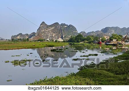 Stock Photography - "Near Ninh Binh, dry Halong Bay, Vietnam, Southeast Asia, Asia". Fotosearch