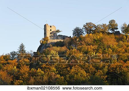 Stock Photograph - "Neideck castle ruins, Wiesenttal, Franconian Switzerland, Upper Franconia, Franconia, Bavaria, Germany, Europe, PublicGround, Europe". Fotosearch