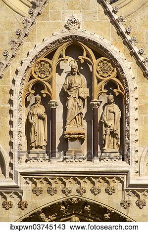 "Neo-Gothic statues of Zagreb Cathedral, Zagreb, Croatia, Europe" View Large Photo Image Stock Image - "Neo-Gothic statues of Zagreb Cathedral, Zagreb, Croatia, Europe". Fotosearch