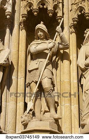 Stock Photo - "Neo-Gothic statues of Zagreb Cathedral, Zagreb, Croatia, Europe". Fotosearch