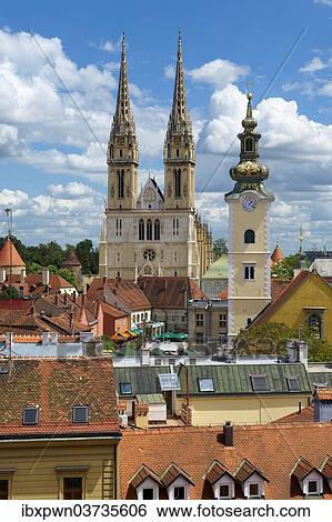 "Neo-Gothic Zagreb Cathedral, Zagreb, Croatia, Europe" View Large Photo Image Stock Photograph - "Neo-Gothic Zagreb Cathedral, Zagreb, Croatia, Europe". Fotosearch