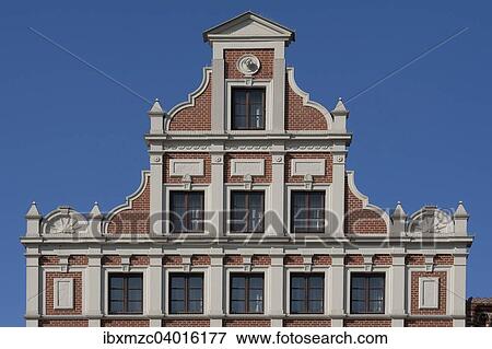 Stock Photo - "Neo-Renaissance gable, Luneburg, Lower Saxony, Germany, Europe". Fotosearch