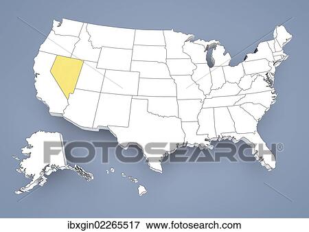 "Nevada, NV, highlighted on a contour map of USA, United States of America, 3D illustration" View Large Photo Image Stock Photo - "Nevada, NV, highlighted on a contour map of USA, United States of America, 3D illustration". Fotosearch